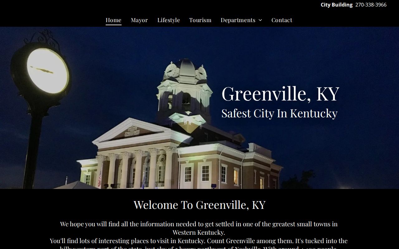 Greenville and Muhlenberg County criminal records city government information