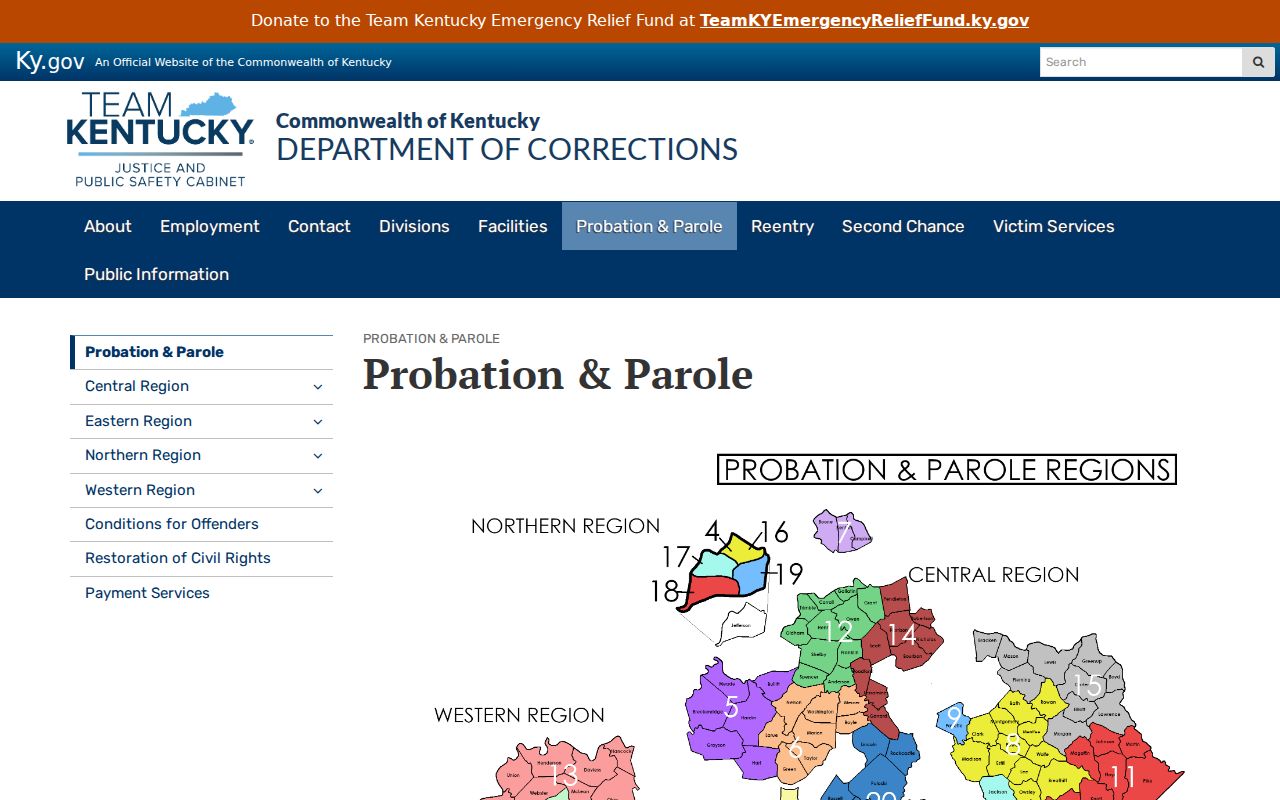 Muhlenberg County criminal history Kentucky probation and parole source